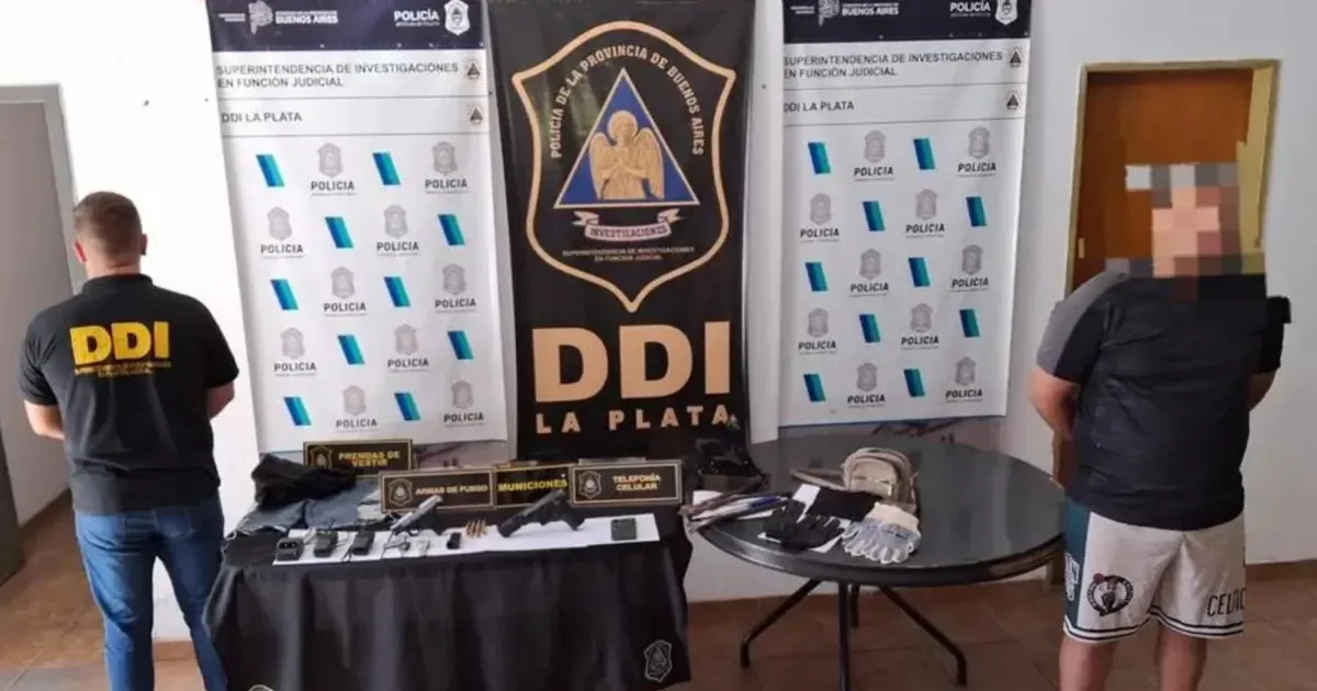 Cae un ladrón de La Plata con un arsenal tras asalto a un jubilado en su hogar