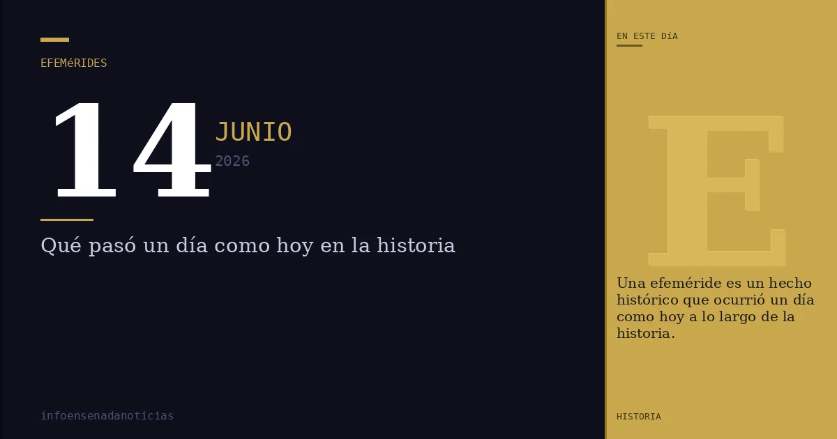 Efemérides del 14 de junio de 2026: ¿Qué se conmemora?