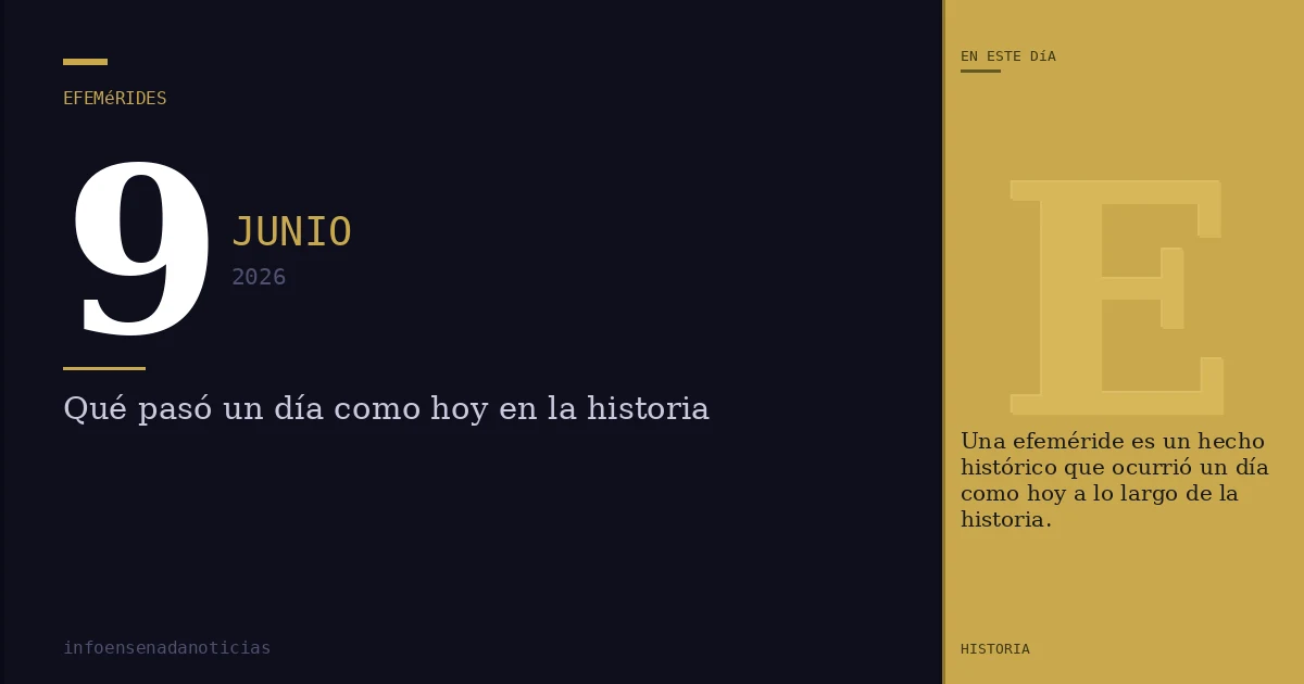 Efemérides del 9 de junio de 2026: ¿Qué se conmemora?