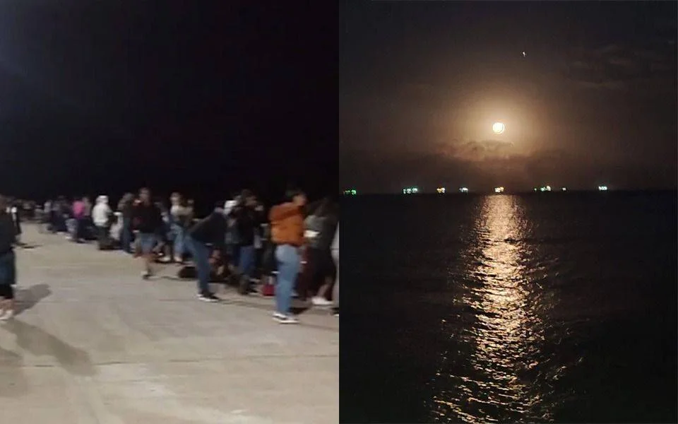 Punta Lara se prepara para la "Superluna del Lobo": evento astronómico atrae a numerosos visitantes